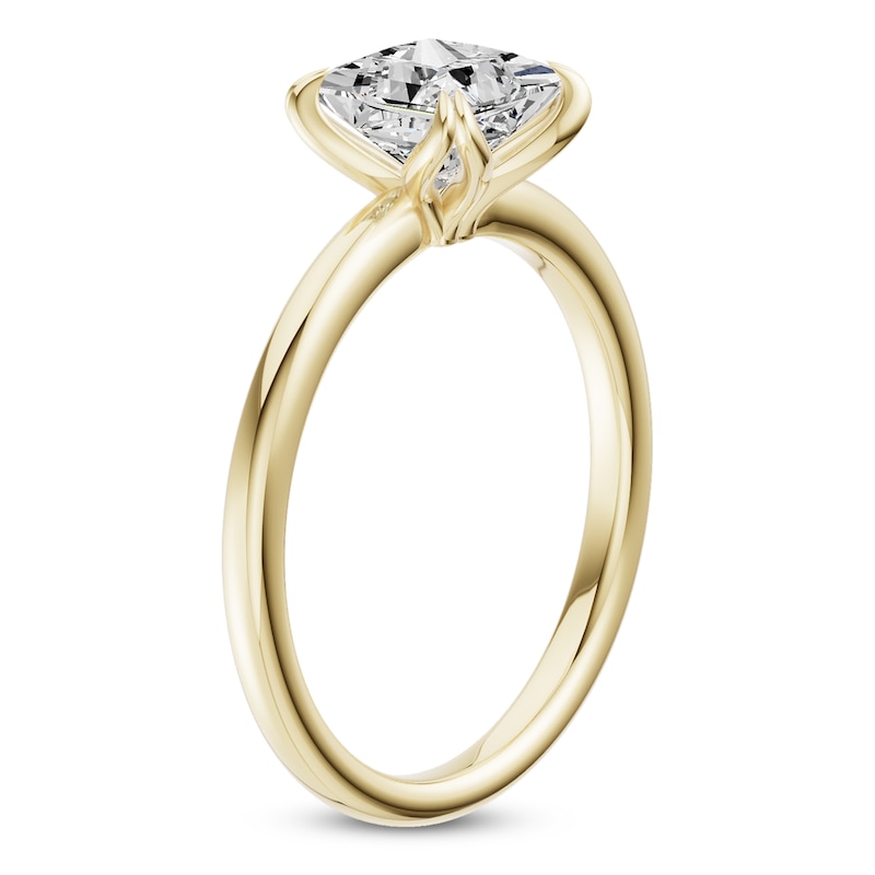 Main Image 2 of Certified Princess-Cut Diamond Solitaire Engagement Ring 1-1/2 ct tw 18K Yellow Gold (SI2/G)