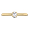 Thumbnail Image 3 of Certified Oval-Cut Diamond Solitaire Engagement Ring 1/4 ct tw 18K Yellow Gold (SI2/G)