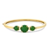 Thumbnail Image 1 of Le Vian Natural Nephrite Jade Bangle Bracelet 1/8 ct tw Diamonds 14K Honey Gold