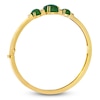 Thumbnail Image 3 of Le Vian Natural Nephrite Jade Bangle Bracelet 1/8 ct tw Diamonds 14K Honey Gold