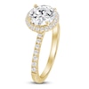 Thumbnail Image 2 of Round-Cut Lab-Grown Diamond Halo Engagement Ring 2-3/4 ct tw 18K Yellow Gold