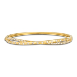 Le Vian Diamond Crossover Bangle Bracelet 1 ct tw 14K Honey Gold