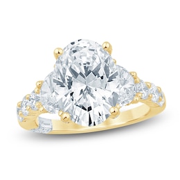 Pnina Tornai Lab-Grown Diamond Oval-Cut Engagement Ring 6-7/8 ct tw 14K Yellow Gold