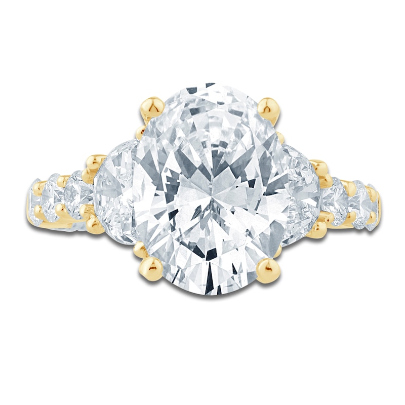 Main Image 3 of Pnina Tornai Lab-Grown Diamond Oval-Cut Engagement Ring 6-7/8 ct tw 14K Yellow Gold