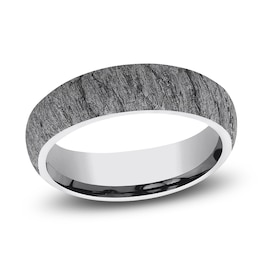 Men's Lava Rock Pattern Comfort-Fit Wedding Band Tungsten Carbide 6mm