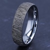 Thumbnail Image 4 of Men's Lava Rock Pattern Comfort-Fit Wedding Band Tungsten Carbide 6mm