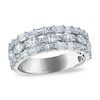 Thumbnail Image 1 of Vera Wang VOW Marquise & Baguette-Cut Lab-Grown Diamond Wedding Band 1-3/4 ct tw 14K White Gold