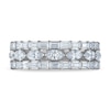 Thumbnail Image 3 of Vera Wang VOW Marquise & Baguette-Cut Lab-Grown Diamond Wedding Band 1-3/4 ct tw 14K White Gold