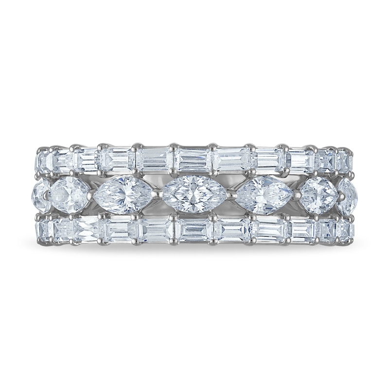Main Image 3 of Vera Wang VOW Marquise & Baguette-Cut Lab-Grown Diamond Wedding Band 1-3/4 ct tw 14K White Gold