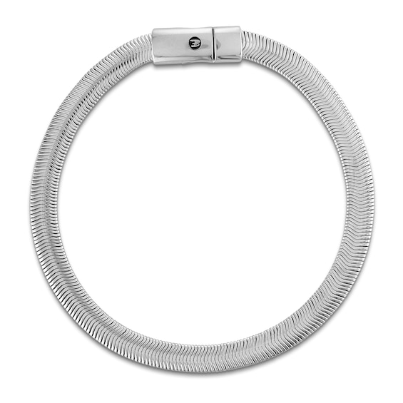 1933 by Esquire Men's Herringbone Bracelet 6mm Sterling Silver 8.5"