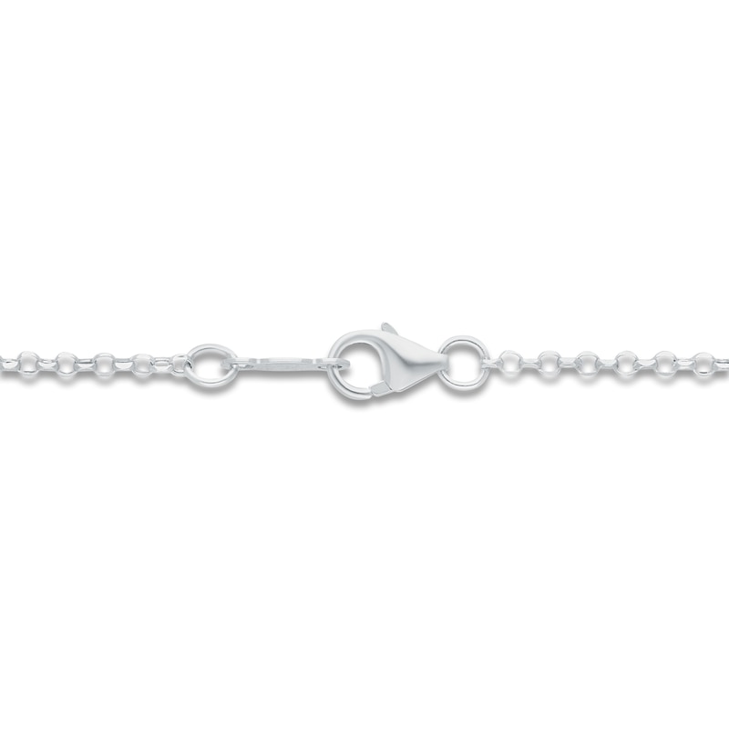 Main Image 4 of Kallati Oval-Cut Natural Pink Sapphire & Diamond Necklace 1/4 ct tw 14K White Gold 18"