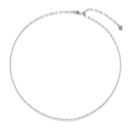 Mirror Chain Necklace Solid 10K White Gold 20"