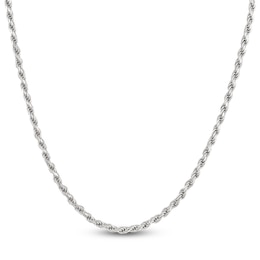 Diamond-Cut Rope Chain 4.3mm Solid Sterling Silver 22"