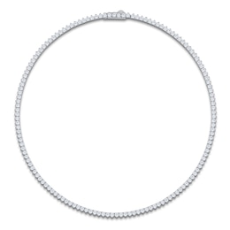 Lab-Grown Diamond Tennis Necklace 12 ct tw 14K White Gold 17"