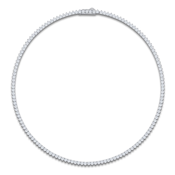 Jared Signature Lab-Grown Diamond Tennis Necklace 12 ct tw 14K White Gold 17"