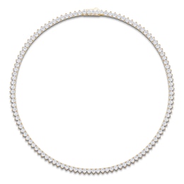 Lab-Grown Diamond Tennis Necklace 20 ct tw 14K Yellow Gold 17"