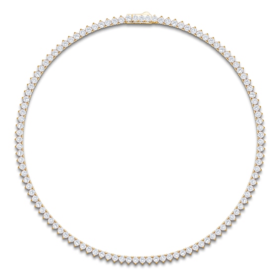 Jared Signature Lab-Grown Diamond Tennis Necklace 20 ct tw 14K Yellow Gold 17"