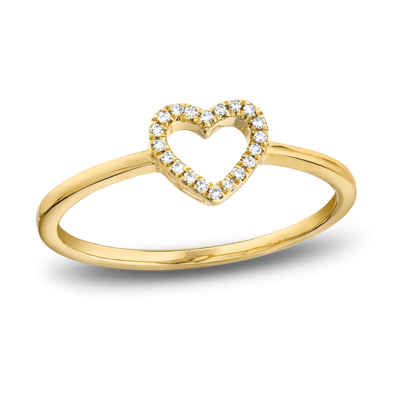 Main Image 1 of Shy Creation Diamond Accent Heart Ring 14K Yellow Gold SC22005659