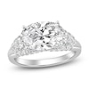 Thumbnail Image 1 of Oval-Cut Lab-Grown Diamond East-West Engagement Ring 3-3/4 ct tw 14K White Gold