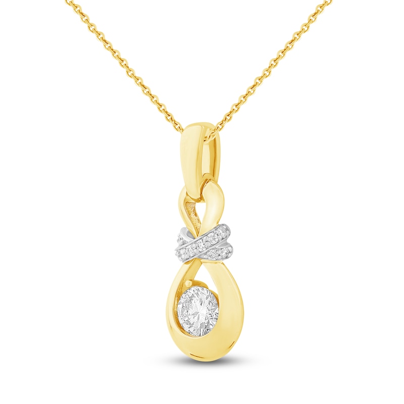 Main Image 2 of Captivate Diamond Necklace 1-1/8 ct tw 14K Two-Tone Gold 18"