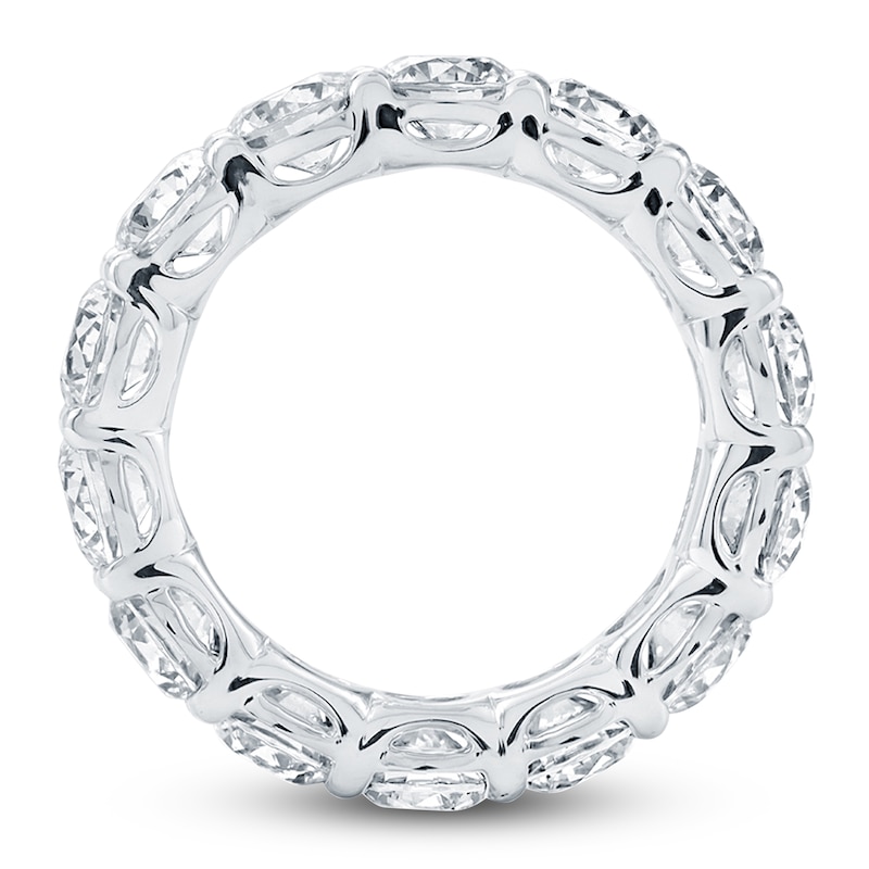 Main Image 2 of Certified Round-Cut Diamond Eternity Band 5-3/4 to 7-5/8 ct tw 14K White Gold