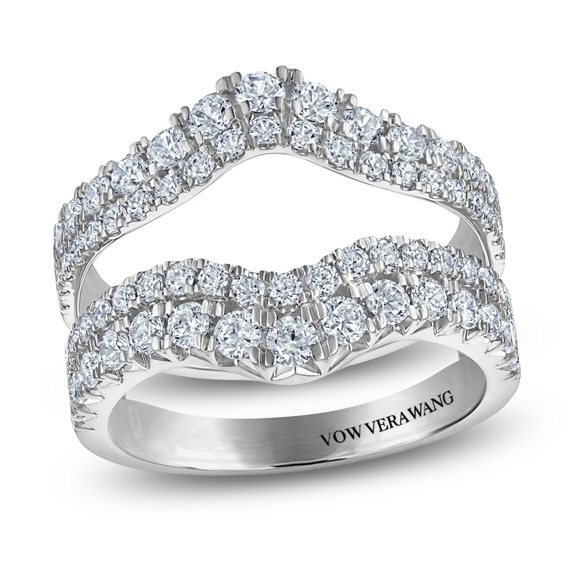 Main Image 1 of Vera Wang VOW Lab-Grown Diamond Curved Enhancer Ring 1-1/2 ct tw 14K White Gold