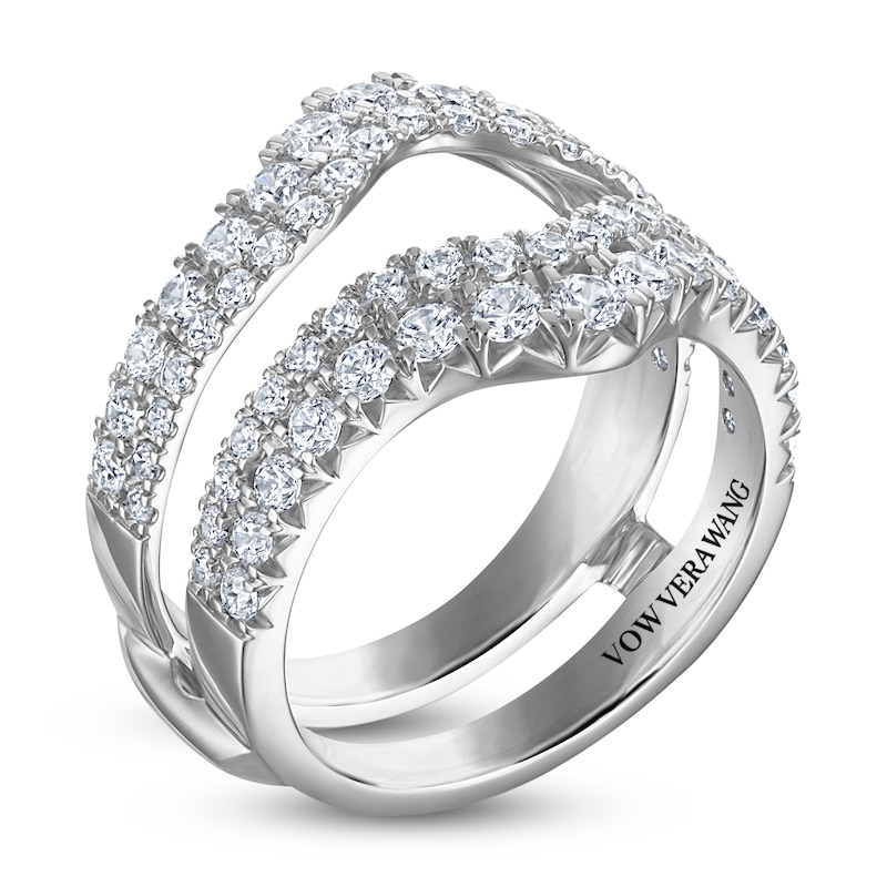 Main Image 2 of Vera Wang VOW Lab-Grown Diamond Curved Enhancer Ring 1-1/2 ct tw 14K White Gold