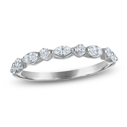 Chosen Diamond Anniversary Band 1/2 ct tw Round/Marquise 14K White Gold