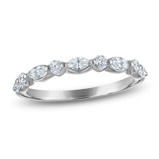 Chosen Diamond Anniversary Band 1/2 ct tw Round/Marquise 14K White Gold