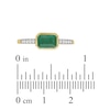 Thumbnail Image 3 of Emerald-Cut Emerald & Diamond Ring 1/10 ct tw 14K Yellow Gold