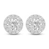 Thumbnail Image 1 of Jared Signature Lab-Grown Diamond Halo Stud Earrings 2 ct tw 14K White Gold