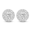 Thumbnail Image 2 of Jared Signature Lab-Grown Diamond Halo Stud Earrings 2 ct tw 14K White Gold