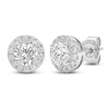 Thumbnail Image 3 of Jared Signature Lab-Grown Diamond Halo Stud Earrings 2 ct tw 14K White Gold