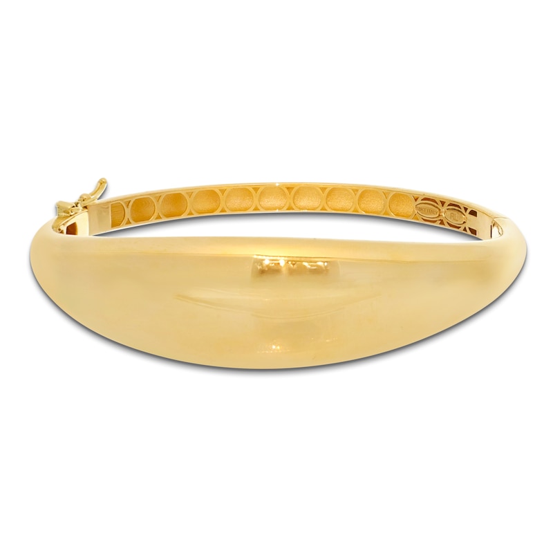 Main Image 1 of Tapered Bangle Bracelet Solid 14K Yellow Gold