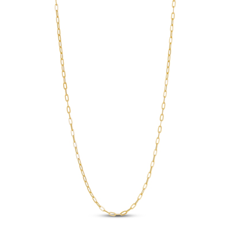 Main Image 1 of Italia D'Oro 2.2mm Paperclip Chain Necklace Hollow 10K Yellow Gold 18"