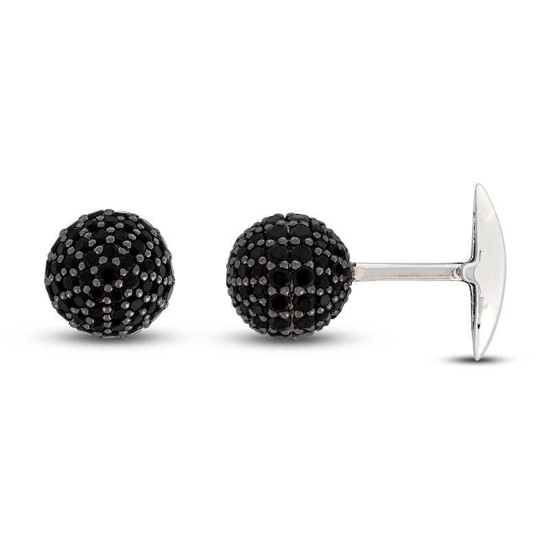Main Image 1 of Men's Natural Spinel Cluster Cufflinks Sterling Silver