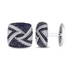 Thumbnail Image 0 of Men's Natural Blue Sapphire Cufflinks 3/8 ct tw Diamonds 14K White Gold