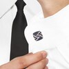 Thumbnail Image 3 of Men's Natural Blue Sapphire Cufflinks 3/8 ct tw Diamonds 14K White Gold