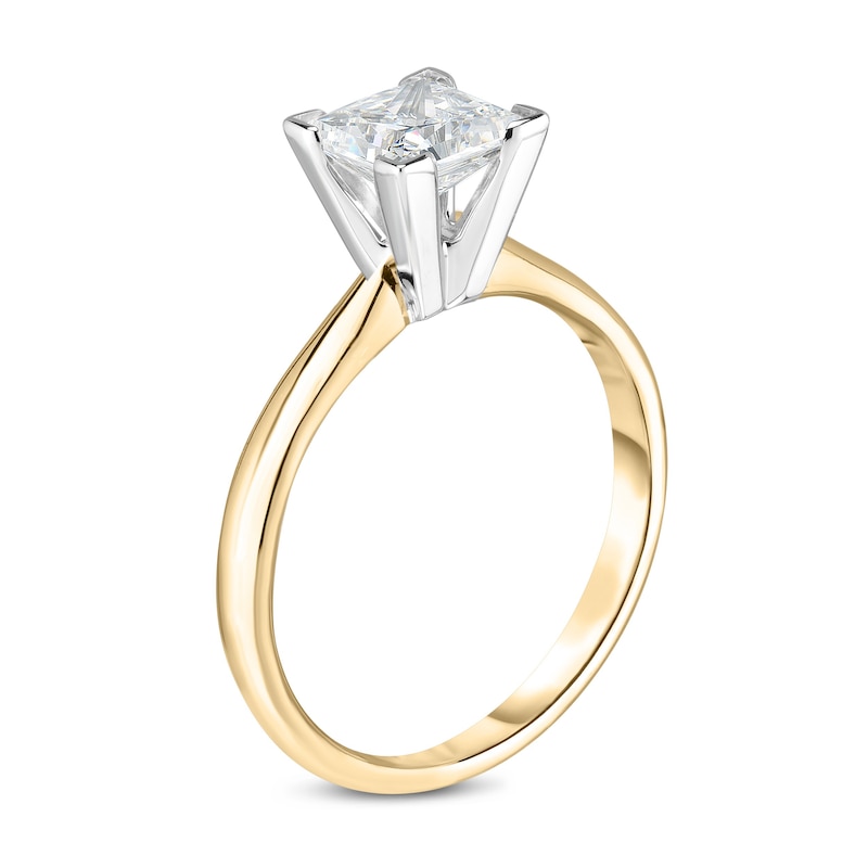 Main Image 2 of Diamond Solitaire Engagement Ring 5/8 ct tw Princess 14K Yellow Gold (I2/I)