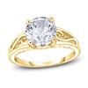 Thumbnail Image 1 of Diamond Solitaire Scroll Engagement Ring 1-1/2 ct tw Round 14K Yellow Gold (I2/I)