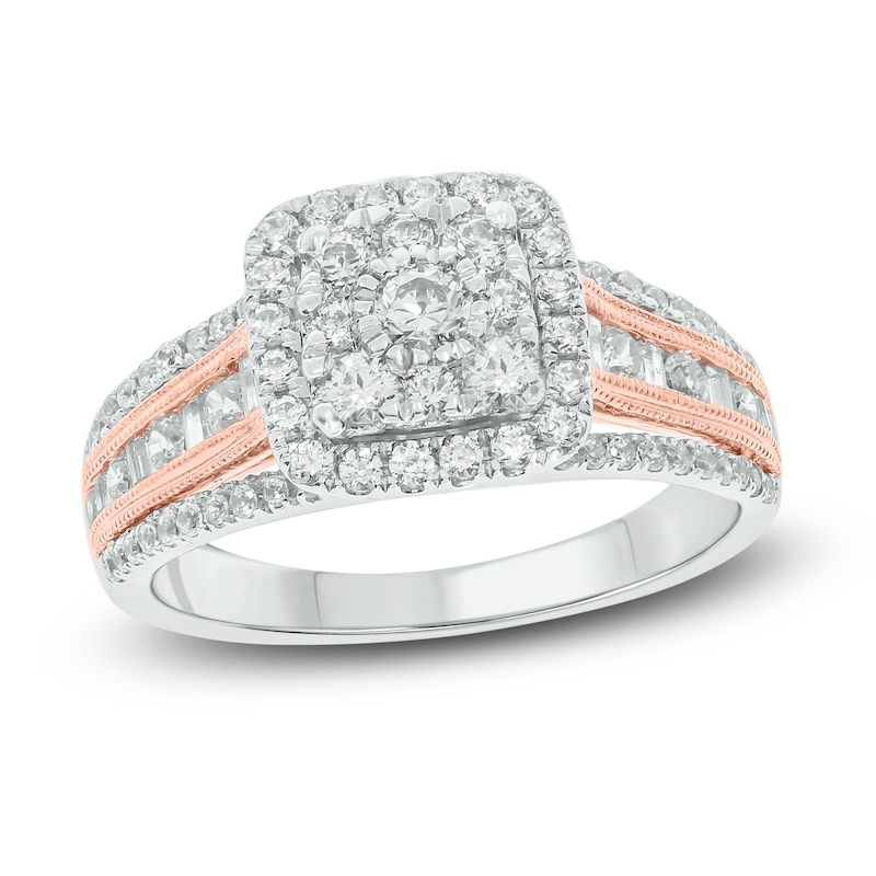 Main Image 1 of Diamond Engagement Ring 1 ct tw Round 14K Two-Tone Gold