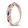 Thumbnail Image 2 of Kirk Kara Natural Blue Sapphire Anniversary Band Diamond Accents 14K Rose Gold