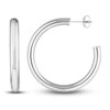 Thumbnail Image 1 of Polished Open Hoop Earrings 14K White Gold 35mm