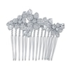 Thumbnail Image 0 of Kenneth Jay Lane Crystal Flower Hair Comb CZ/Rhodium-Plated Brass