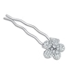 Thumbnail Image 0 of Kenneth Jay Lane Crystal Flower Hair Pin Rhodium-Plated Brass