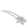 Thumbnail Image 1 of Kenneth Jay Lane Crystal Flower Hair Pin Rhodium-Plated Brass