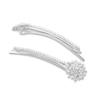 Thumbnail Image 1 of Kenneth Jay Lane Simulated Pearl Hair Pin Crystal/Rhodium-Plated Brass