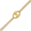 Thumbnail Image 2 of Puffy Mariner Rolo Chain Bracelet 14K Yellow Gold 7.5"