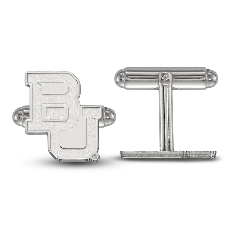Main Image 1 of Baylor University Medium Cuff Links Sterling Silver