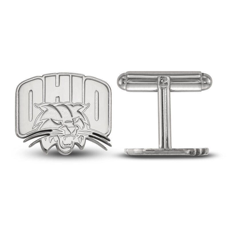Main Image 1 of Ohio University Medium Cuff Links Sterling Silver